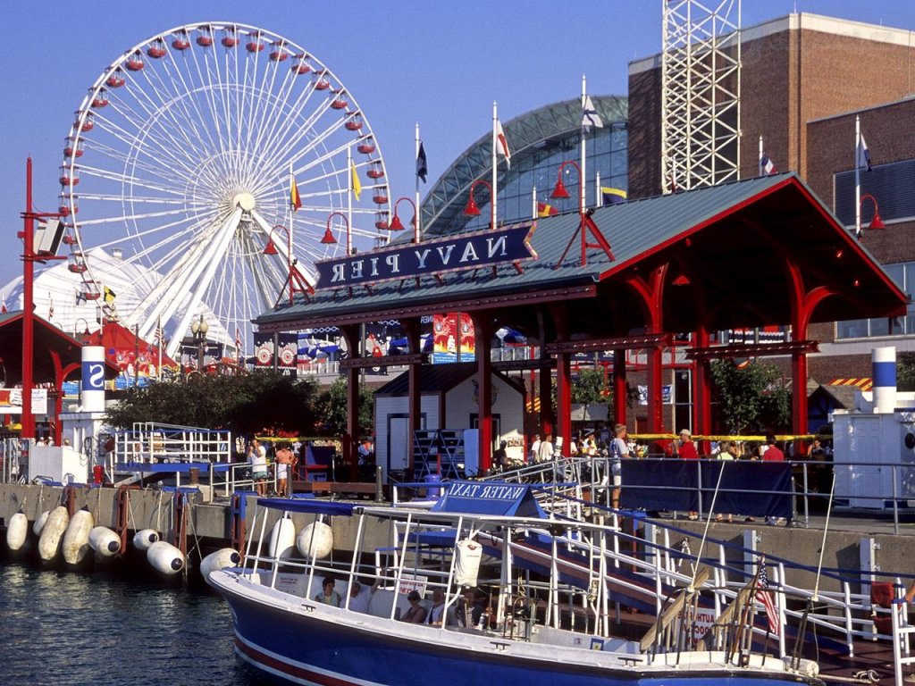 Foto: Navy Pier And Ferris Wheel, Chicago, Illinois